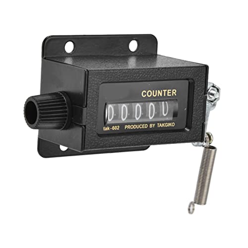 5 Digit Mechanical Tally Counter – Resettable Hand-Pull Stroke Counter with Clear Glass Mirror Display for Industrial Counting, Printing Counting & Sports Score Tracking
