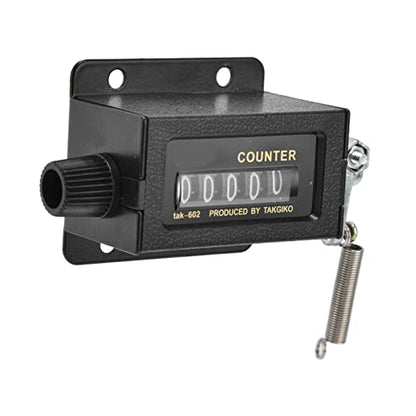 5 Digit Mechanical Tally Counter – Resettable Hand-Pull Stroke Counter with Clear Glass Mirror Display for Industrial Counting, Printing Counting & Sports Score Tracking