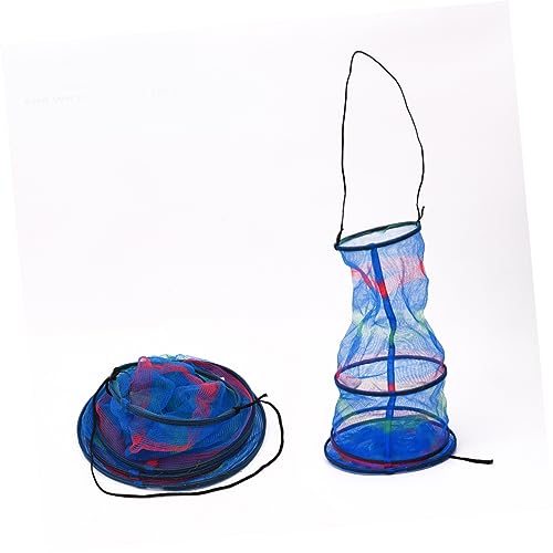 Toyvian Nylon Mesh Fish Net Portable Fishing Gear Decorative Fish Basket Small Easy Setup