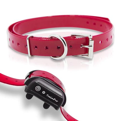Waterproof TPU Replacement Strap for Dog Training Collar, 27.5 in - color: Red