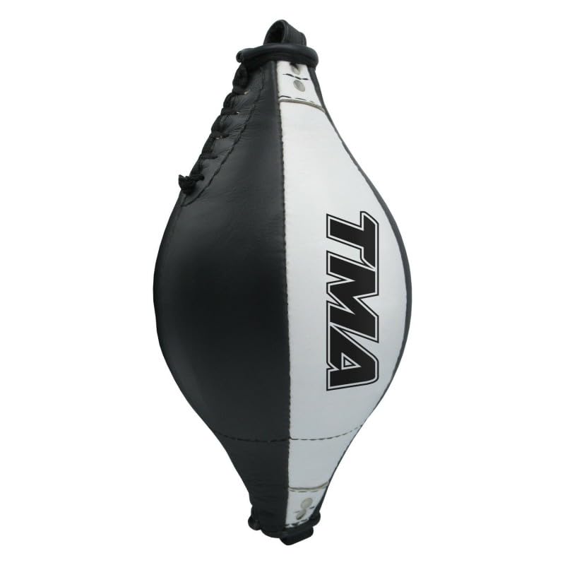 Original Leather Double End Dodge Speed Ball Boxing Floor to Ceiling Punching Bag MMA - color: White