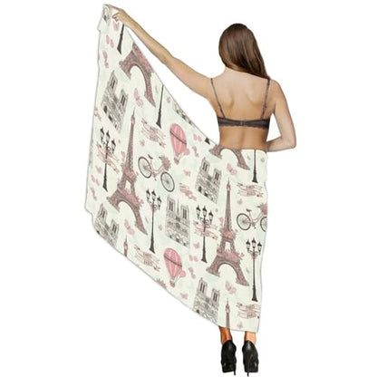 Chiffon Shawl Scarf Sarong And Sun Protective Shawl Long Lightweight Travel Scarf - color: Color297