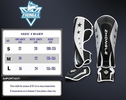Pro MMA Shin Guards 12mm High-Density Foam, Adjustable Strap & Full Instep Protection for Muay Thai/Kickboxing - size: X-Large