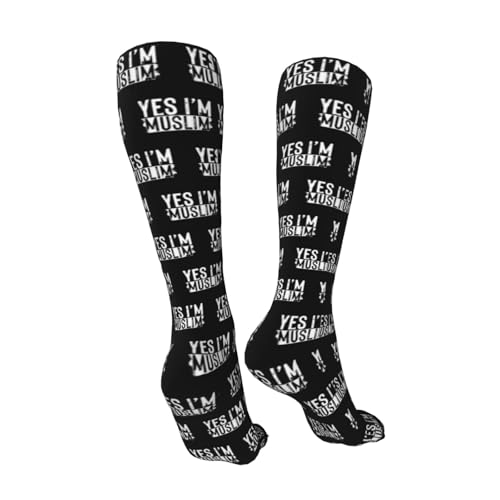 Muslim Islam Arabic Islamic Religious Allah God Be Casual Long Socks for Men's and Women's Soft Comfortable Warm