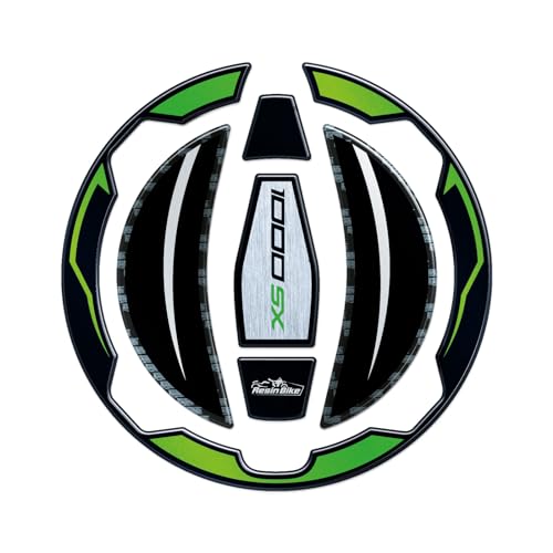 Resin Bike Motorbike 3D Stickers Compatible with Kawasaki Ninja 1000 SX 2021-2025. Bike Tank Cap Protection from Impact and Scratches. Sticker 3D Resin Gadget Moto