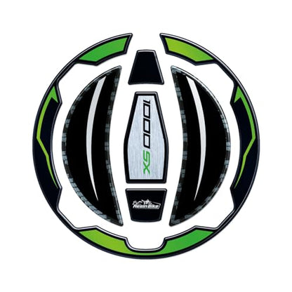 Resin Bike Motorbike 3D Stickers Compatible with Kawasaki Ninja 1000 SX 2021-2025. Bike Tank Cap Protection from Impact and Scratches. Sticker 3D Resin Gadget Moto