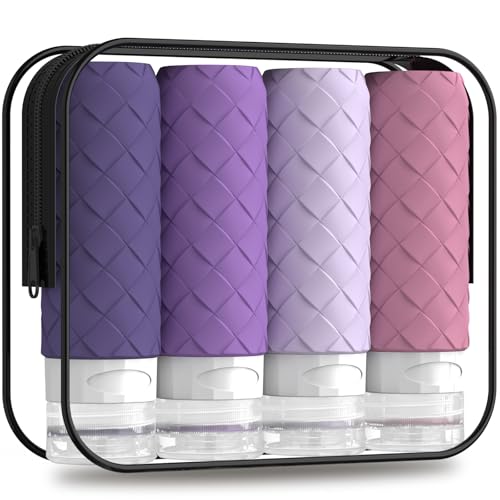 Silevoler Travel Bottles for Toiletries, TSA-Approved Travel Size Container - color: Purple