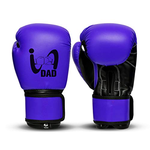 Ultimate - I Boxing Dad - Kids Boxing Gloves MMA Boxing Muay Thai Bag Work - color: Blue, size: 6 Oz