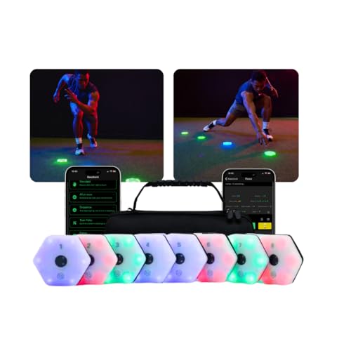 Sports Reaction Agility Lights Training Kit Improves Reaction Time & Agility for Athletes, Physical Therapists & Fitness Trainers Sports. - color: 8 Pods Reaction Lights
