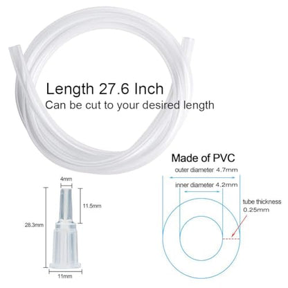 150ml Syringe with 27.6 Inch Tube and Blunt Needle 14G 1.5”, Large Plastic Syringe for Scientific Labs, Nutrient Measuring, Watering, Refilling - style: 150 ml