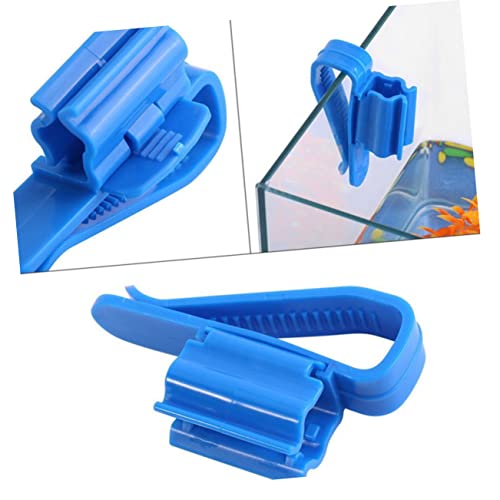 MERRYHAPY 2pcs Aquarium Filtration Hose Holder Clip Mount for Fish Tank Cleaning Soft Tube Clamp for Changes and Stabilizing Hoses Buckets and Tanks