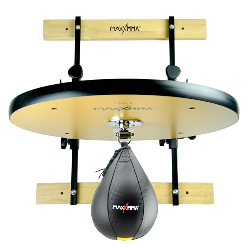 MaxxMMA Speed Bag Platform Kit - Heavy Duty Boxing Training Equipment with Punching Ball, Adjustable Height for Home Fitness, Suitable for Boxing and Fitness Enthusiasts
