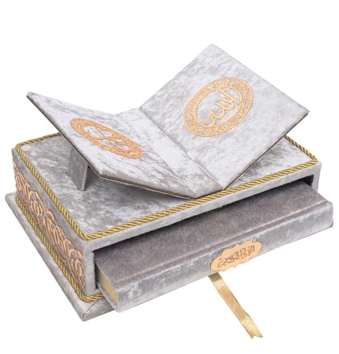 Holy Quran Keepsake Quran Rahle Holder Muslim Rayiha Gift Set (Silver) - color: Silver