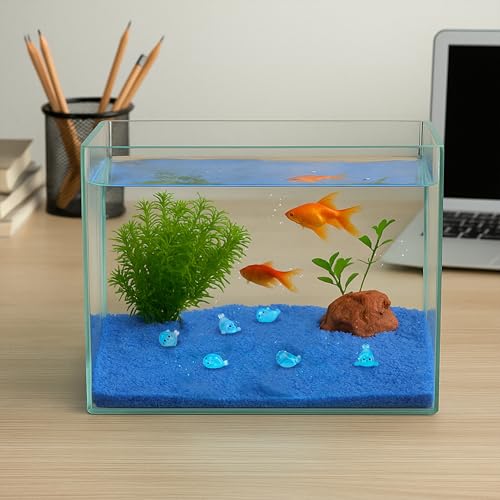 100pcs Glow-in-The-Dark Mini Resin Ocean Animal Decorations – Luminous Seal Figurines for Fairy Garden, Aquarium, Potted Plants, Desk Display & DIY Crafts – Not a Toy