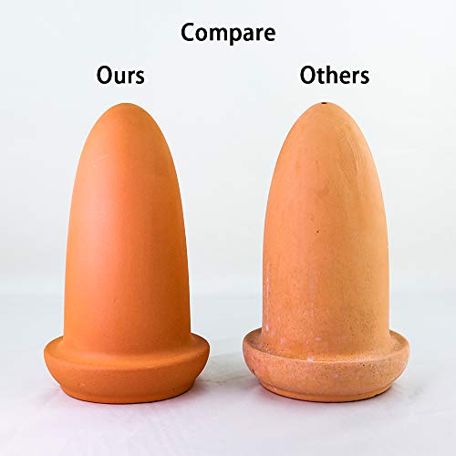 AQUA KT Discus Angelfish Fish Breeding Cone Spawning Slates for Aquarium Landscape Fish Tank, 7.1 Inch Height, Made of Natural Ceramic - color: Middle