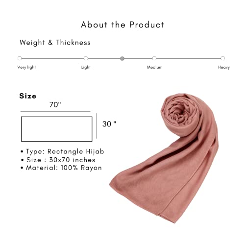 Modal Hijab for Women | Headscarf - color: Terracotta Modal - Plain Hijab