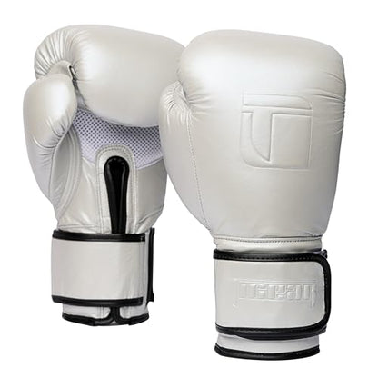 Tigear APEX5 Boxing Gloves – Chrome Luxe | Boxing, Muay Thai, MMA & Heavy Bag Training | 100% Buffalo Leather