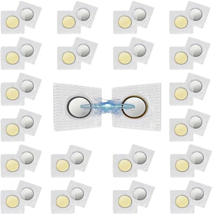 LOLUTIY 20 Pairs Sew in Magnets, 1.18 in Magnetic Snaps Buttons for Purses, PVC Invisible Magnetic Fastener for Bag Lining, Pocket Flap, Clothing Lining