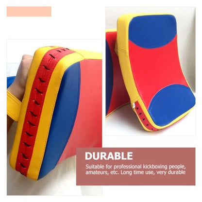 Ciieeo Taekwondo Kickboxing Training Pad Curved Hand Paddle Large Three-Color Sturdy Kick Target for Martial Arts Practice