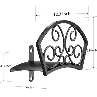 GOFORWILD Decorative Garden Hose Holder Holds 125-Feet of 5/8-Inch Hose | Hose Butler Sturdy Water Hose Rack, Durable Wall Hose Hanger Made of Gauge Steel Rust Resistant