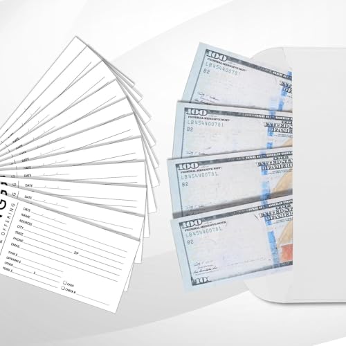 Eaasty 200 Pieces Church Offering Envelopes My Offering Bill Size Envelope Church Tithe Envelopes for Donations, Religious Occasions(Giving Style) - style: Giving Style
