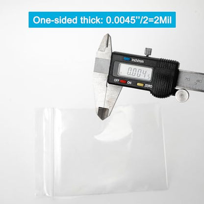 5''x 7'', (Pack of 100) 2 mil Thick Clear Plastic Reclosable Zip Poly Bags with Resealable Lock Seal Zipperr, Clear Small Zip Bag, Jewelry, Candy, Storage, Packaging & Shipping… - size: 5" x 7"