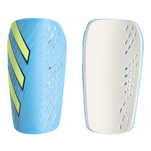 adidas Unisex Adult Tiro Soccer Shin Guards - color: Lucid Aquamarine/Solar Yellow/Dusky Petrol/Club, size: Small