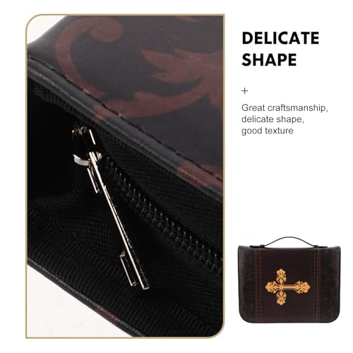 Bible Cover, Carrying Book Case Church Bag Bible Protective with Handle and Zippered Pocket Scriptures Storage Bag for Religious Book