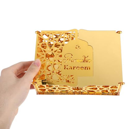 Eid Ramadan Acrylic Box Islamic Celebration Container Stylish Decorative Holder Elegant Treats Storage