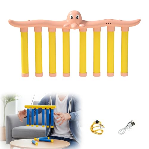 Reflective Drop Stick Challenge Game Set, 2026 Upgrade Hand Eye Coordination Training Catching Sticks Game Reaction Training, 3 Adjustable Speed Modes Catching Sticks Games - color: Pink