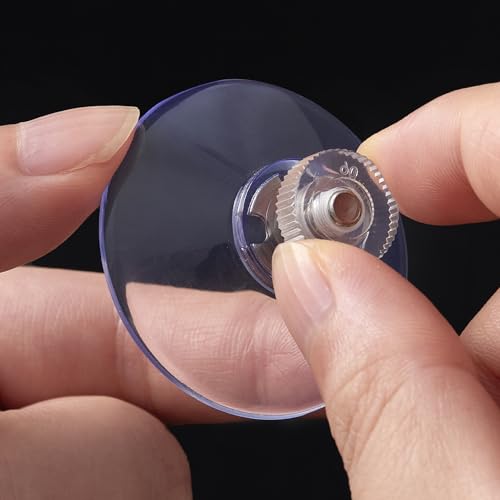 6pcs Clear Suction Cup Glass Suction Pads, 41mm PVC Plastic Sucker Pads, Extra Strong Adhesive Suction Holder Without Hooks for Window Mirror Décor