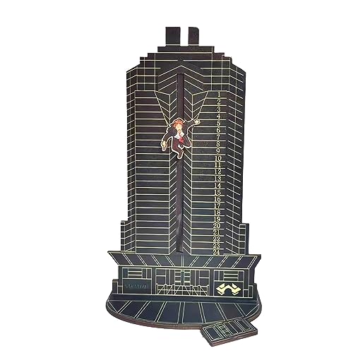 Die Hard Advent Calendar - Hans Gruber Falling off off Nakatomi Plaza, 2024 New Halloween ＆ Christmas Advent Calendars, Wooden Christmas Calendar Countdown Advent for Adult Boys Girls (Black- A) - color: Black- A