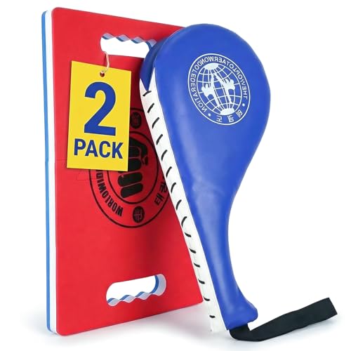 Taekwondo Training Set: Rebreakable Breaking Board & Kick Target Pad, Taekwondo Breaking Boards for Kids& Adults, Martial Arts Karate Boxing Sparring Gear - size: 2 Pack