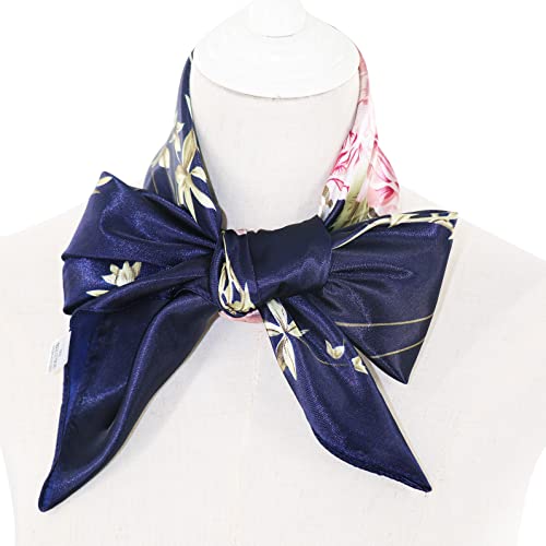 vimate 35" Square Silk Like Head Scarf - Women's Fashion Satin Scarf Bandana for Hair Wrapping at Night. - color: I#. Style--53