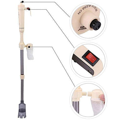 Aquarium Gravel Cleaner, Battery Powered Fish Washer Siphon Water Change Cleaning Tool for Aquarium Fish