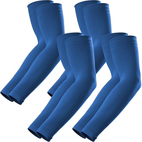 GOUNOD Arm Sleeves for Men Women,Compression Sleeves to Cover Arms for Men Working,Sun Sleeves for Men UV Protection - color: 4 Pairs Dark Blue