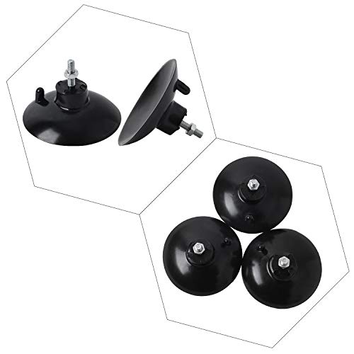 HSTECH (4 Pcs) Black French Fry Suction Cup Feet Compatible with Industrial Commercial French Fry Cutter - color: Black
