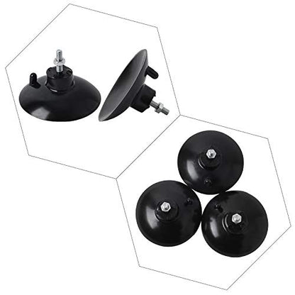 HSTECH (4 Pcs) Black French Fry Suction Cup Feet Compatible with Industrial Commercial French Fry Cutter - color: Black