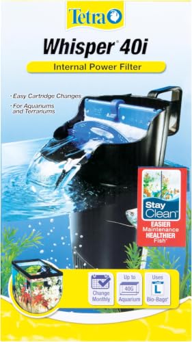 Tetra Whisper Internal Power Filter, Large Bio-Bag Filter Cartridges, 3-Stage Filtration, 20-40 gal (Pack of 12) - size: 20 - 40 Gallons (Pack of 12)