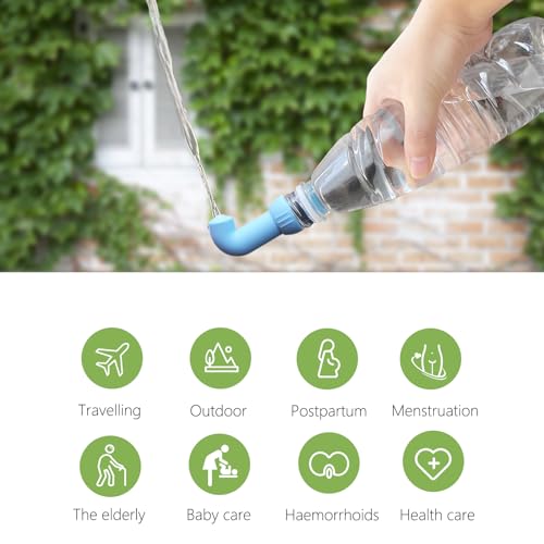 3 Pack Portable Bidet for Toilet, Travel, Hiking, Camping, Compatible with Every Bottle, Shattaf Bidet Sprayer