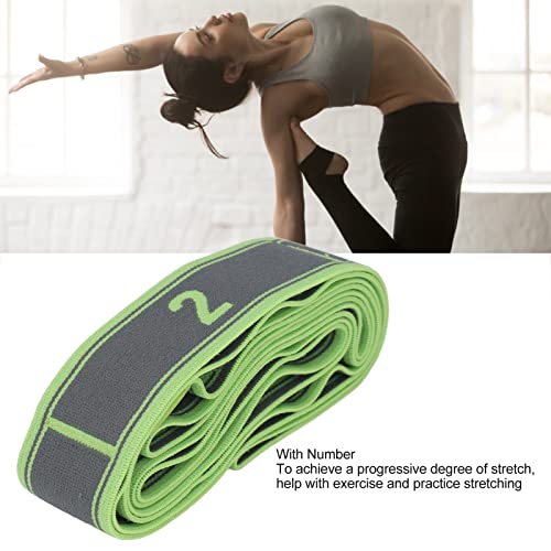 Topyond Numbered Stretch Band Strap - Elastic Stretching Strap for Exercise, Fitness, and Workout - Improve Flexibility and Mobility