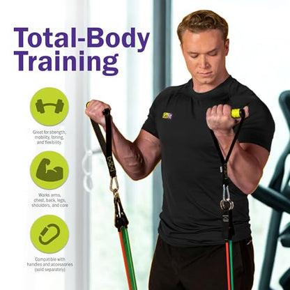GoFit Resistance Training Power Tubes - color: Gray, size: 90 lb
