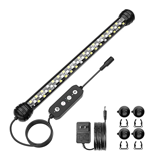 SEAOURA Submersible Led Aquarium Light for Fish Tank with Timer, 11 Inch | IP68 Waterproof Planted Fish Tank Light, Auto On/Off, 3 Light Modes-Full Spectrum, WRG Light, Blue Light, 10 Brightness - size: 11 inch for 12-23inch tank