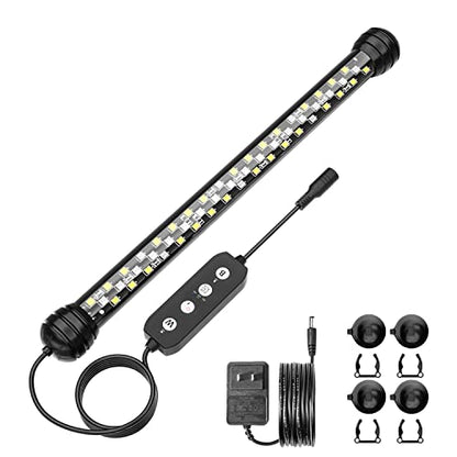 SEAOURA Submersible Led Aquarium Light for Fish Tank with Timer, 11 Inch | IP68 Waterproof Planted Fish Tank Light, Auto On/Off, 3 Light Modes-Full Spectrum, WRG Light, Blue Light, 10 Brightness - size: 11 inch for 12-23inch tank