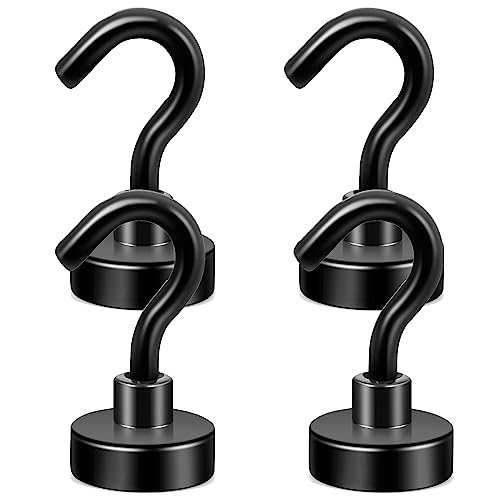 Neosmuk Magnetic Hooks for Cruise Cabins,30lb Heavy Duty,Black,4 Pack - color: Black, size: 0.67 inches