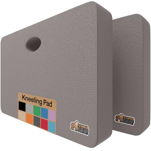 GORILLA GRIP® Extra Thick Foam Kneeling Pad for Gardening, 17.5x11 Gray - color: Gray