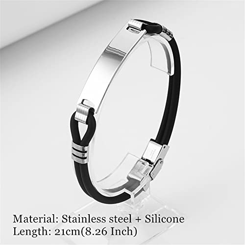 ForeverWill Ayatul Kursi Quran Calligraphy Allah God Amulet Layerd Silicone Bracelet, Powerful Arabic Verse Protection Bangle Religious Muslim Islamic Faith Jewelry, 8.26 inch