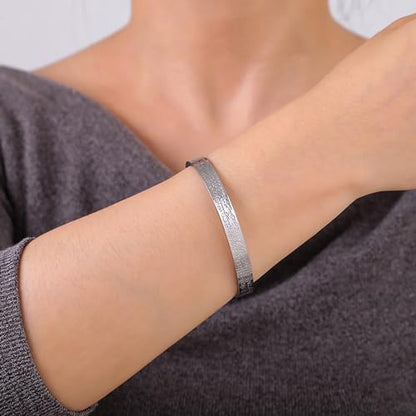 VASSAGO Ayatul Kursi Bracelet for Women Men Muslim Quran Allah Openable Bangles Arabic Calligraphy Cuff Bracelet Islam Eid Islamic Jewelry Gifts - color: Islamic Bracelet