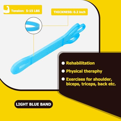 Pull Up Bands, Resistance Bands, Pull Up Assistance Band Exercise Bands for Men & Women Working Out, Body Stretching, Physical Therapy, Muscle Training - color: Blue