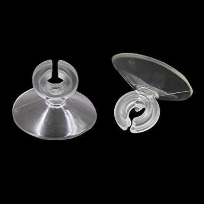 uxcell 30pcs Clear Soft Silicone Suction Cup Clip Sucker for Aquarium Fish Tank